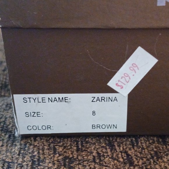 Bebe Peep toe, platfor heel, brown size 8 - Picture 2 of 11